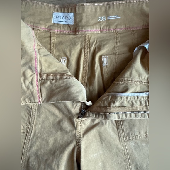 Pilcro High-Rise Wide-Leg Tan Pants - Picture 6 of 8